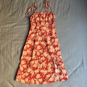 Floral Red/Orange Dress